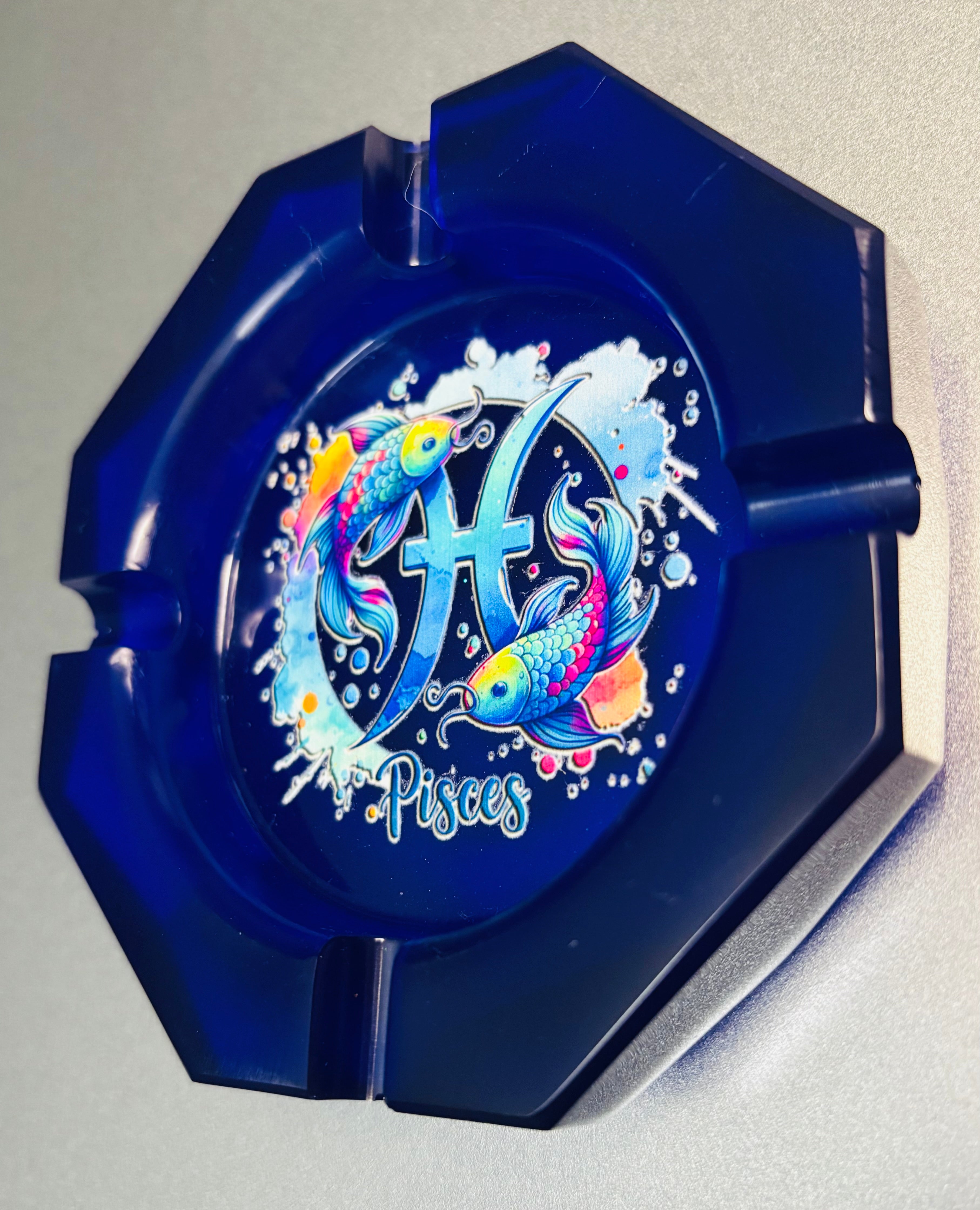Zodiac Pisces Ashtray - Handmade Resin Zodiac Decor
