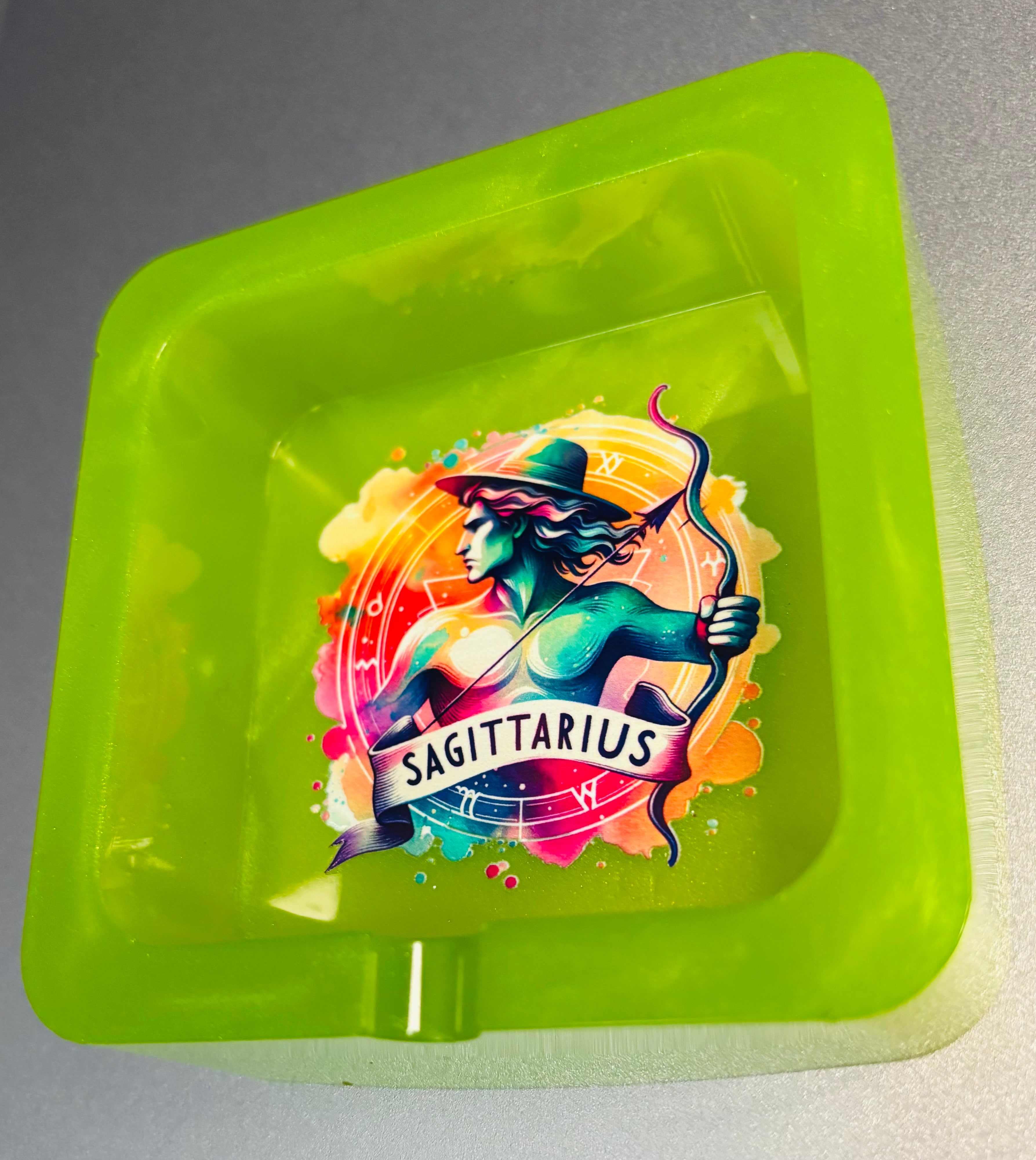 Zodiac Sagittarius Ashtray - Handmade Resin Zodiac Decor