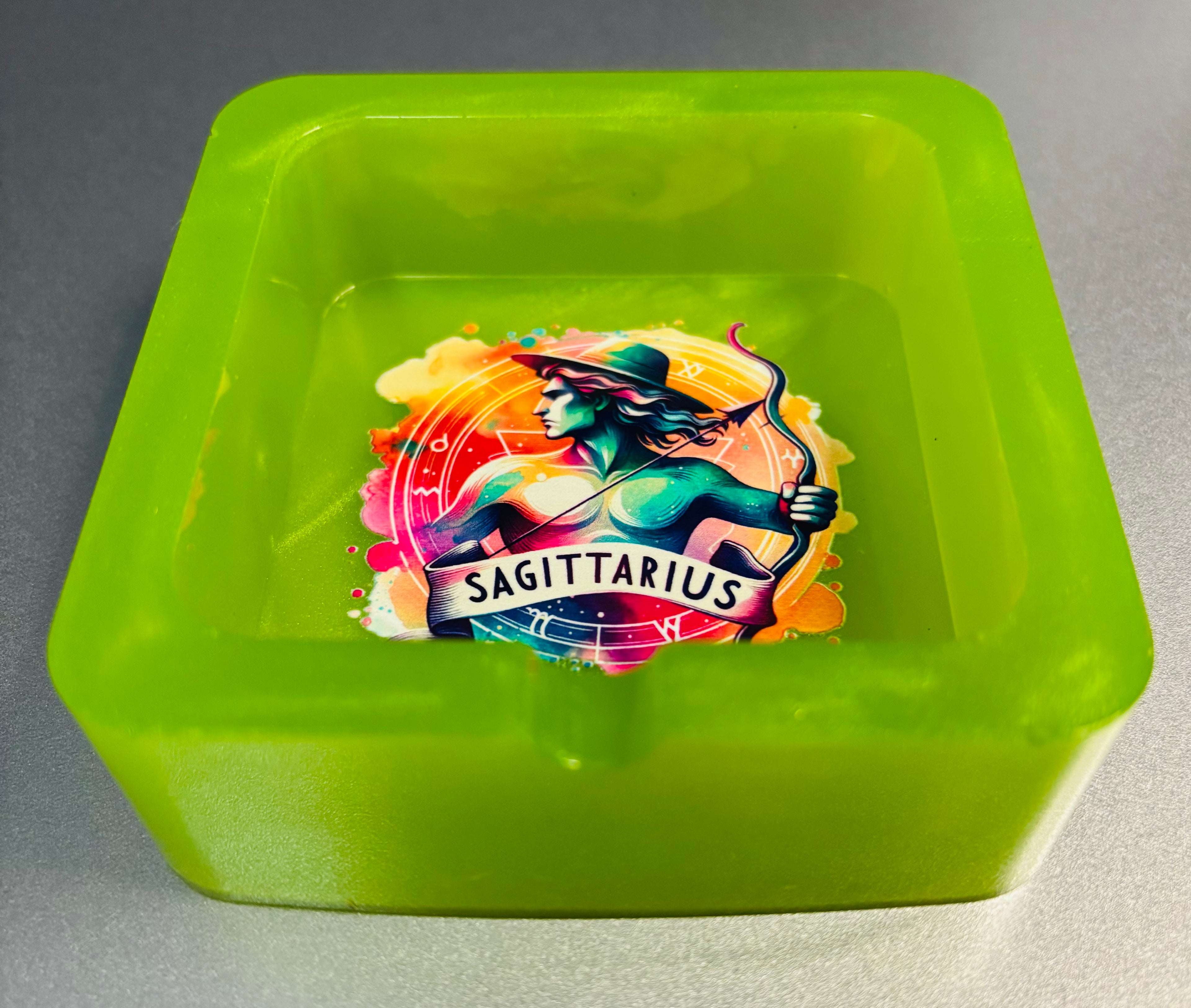 Zodiac Sagittarius Ashtray - Handmade Resin Zodiac Decor