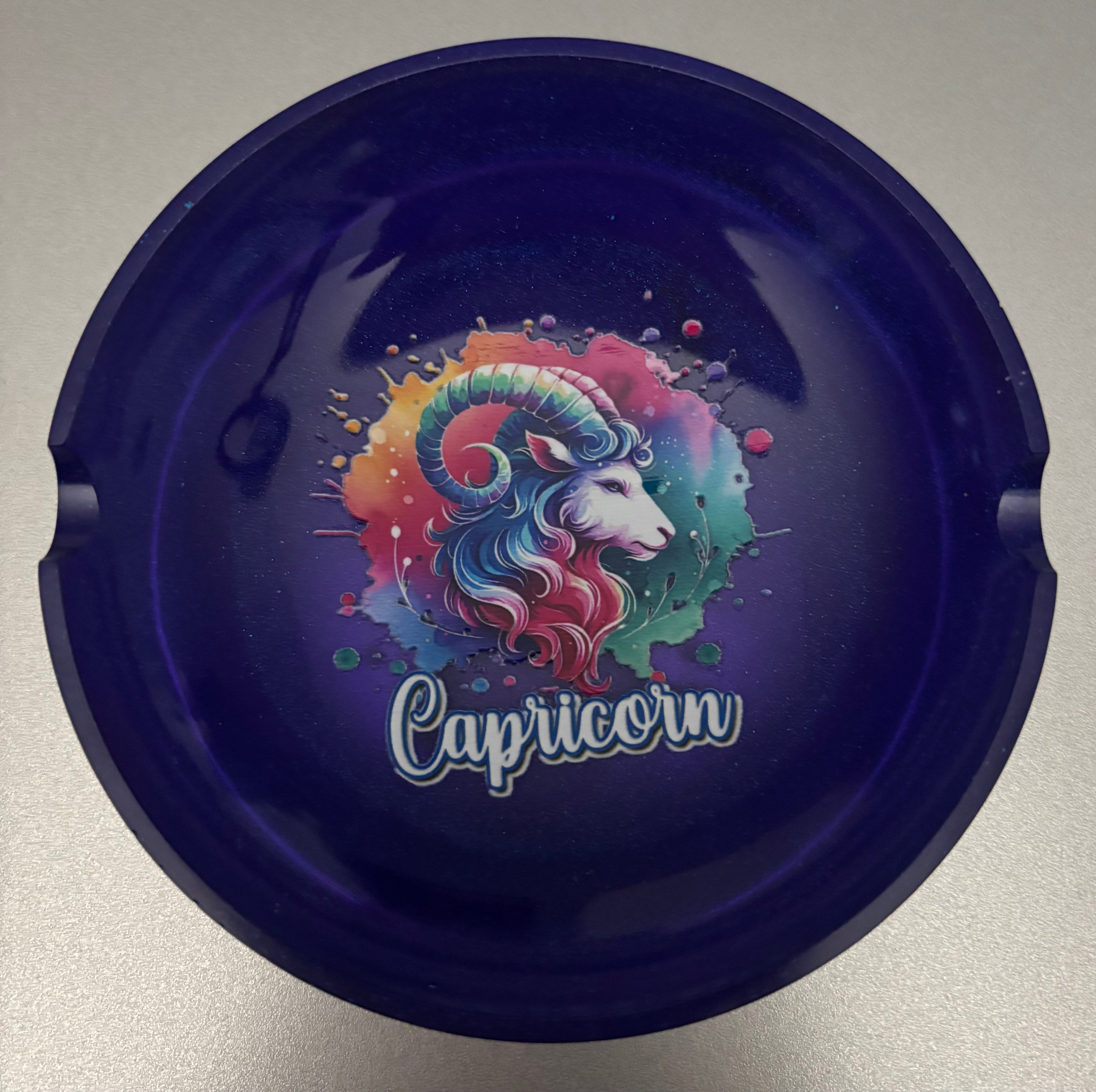 Zodiac Capricorn Ashtray - Handmade Resin Zodiac Decor