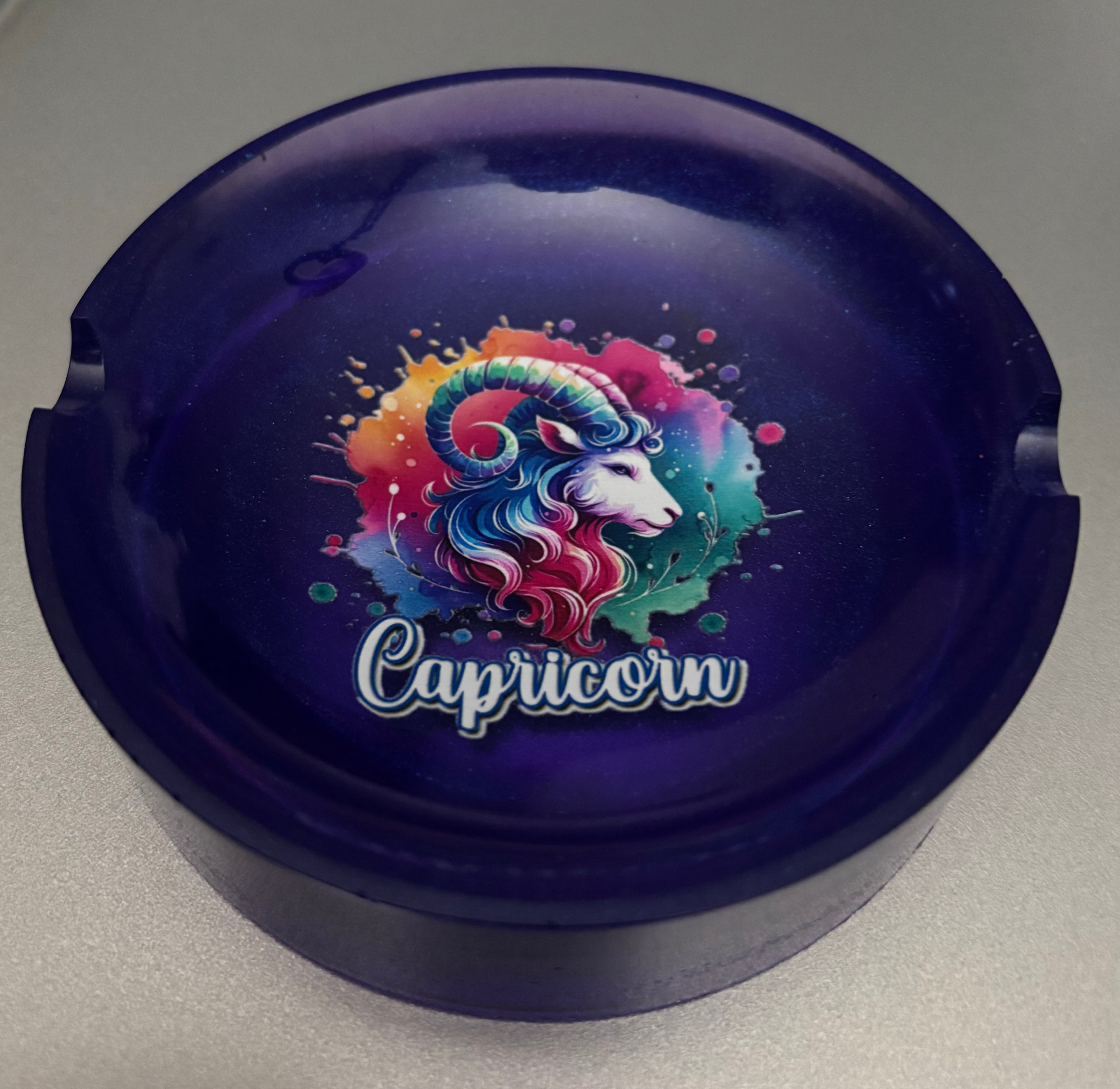 Zodiac Capricorn Ashtray - Handmade Resin Zodiac Decor
